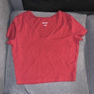 Burgundy crop top
